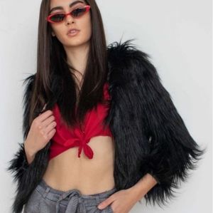 Lilac Dream Shag Faux Fur Jacket